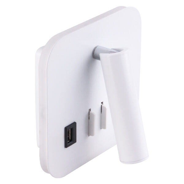 SPOT ON Leseleuchte mit USB Eckig – Bild 2