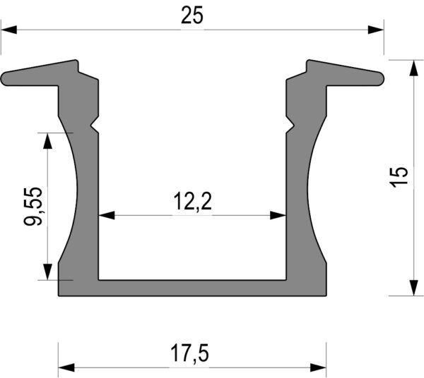 Aluminium Profil 25/15 – Bild 2